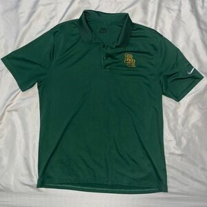 Nike Golf Dri-FIT Baylor Bears Polo Shirt Men's L Green Athletic